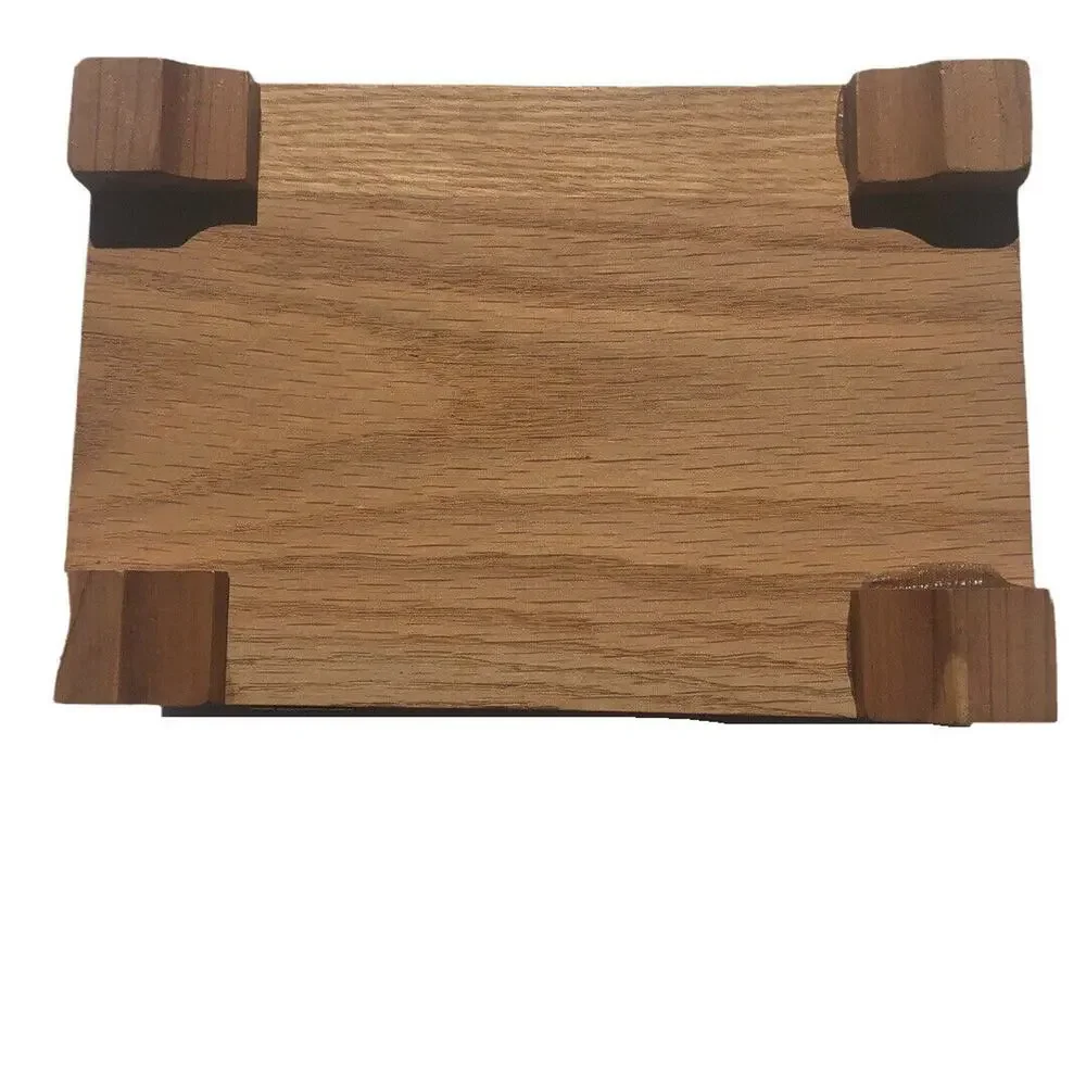 Country Farmhouse Wooden Trinket Box Dovetail Edge English Cottage Garden